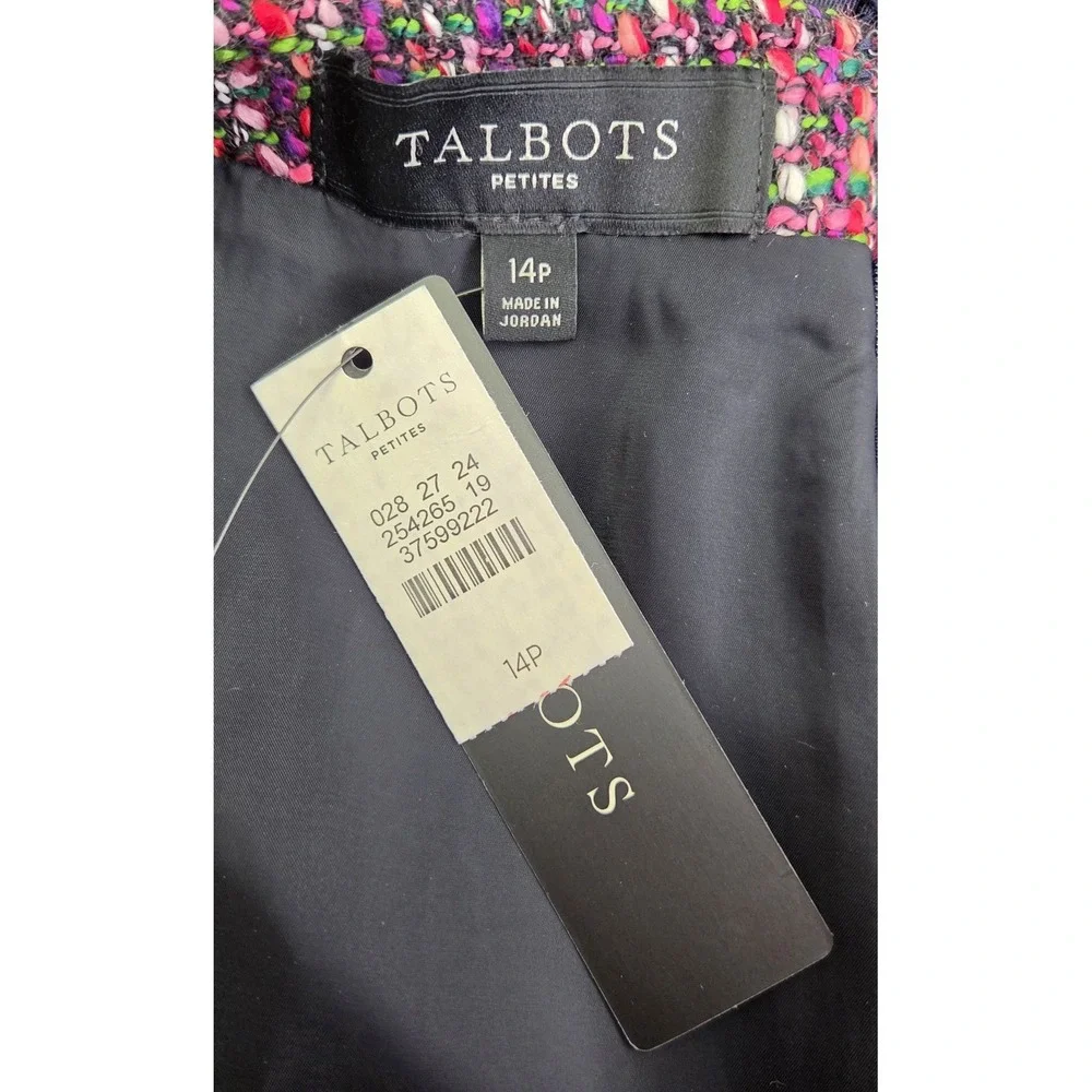 *NEW w/Tags Talbots Women's Size 14P Petite Multicolor Skirt Lined Work Career